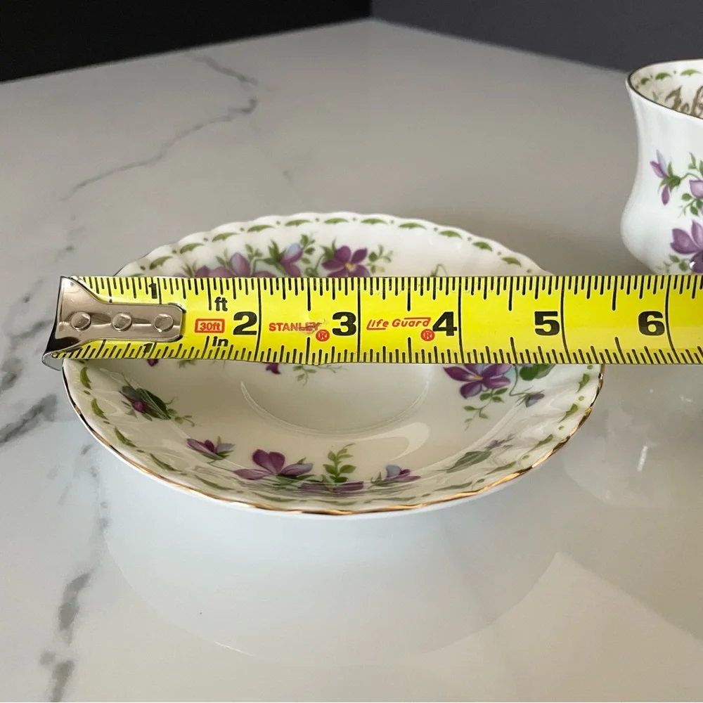 February Violets Cup & Saucer by Royal Albert